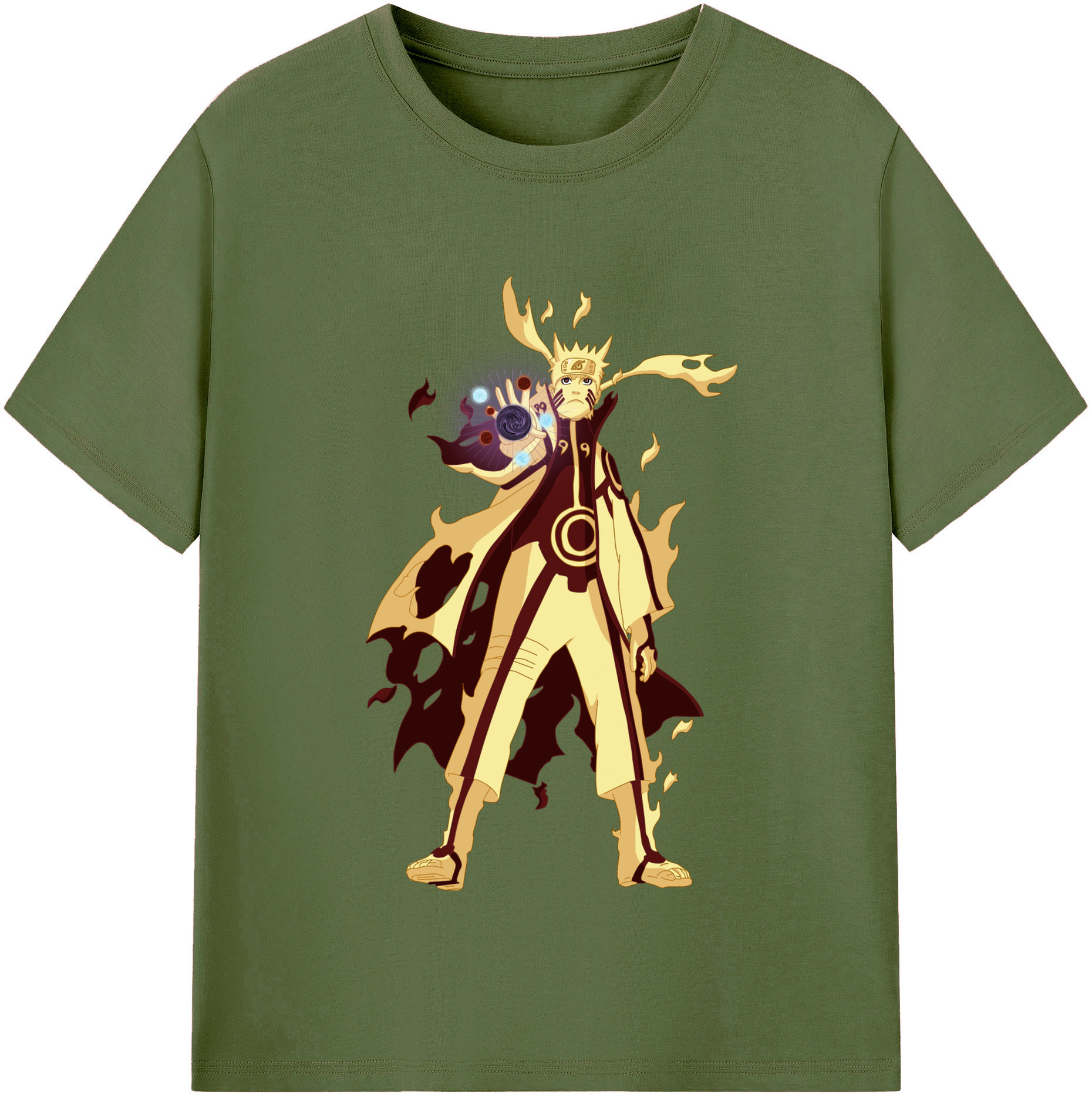 （画像用） NARUTO -ナルト- うずまき ナルト Uzumaki Naruto 綿100％半袖Tシャツ（フロントプリント）